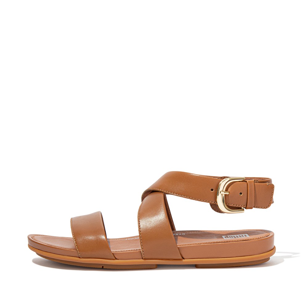 Fitflop Womens Sandals Brown - Gracie Buckle Leather Ankle-strap - TD6145890